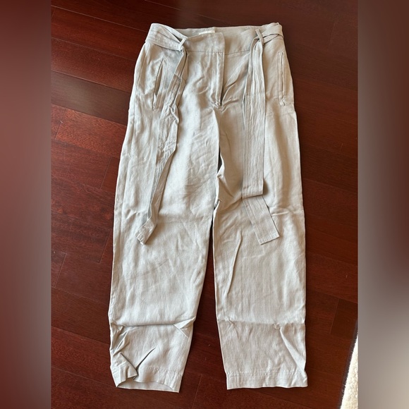 Aritiza linen blend trousers with waist tie - Picture 1 of 2